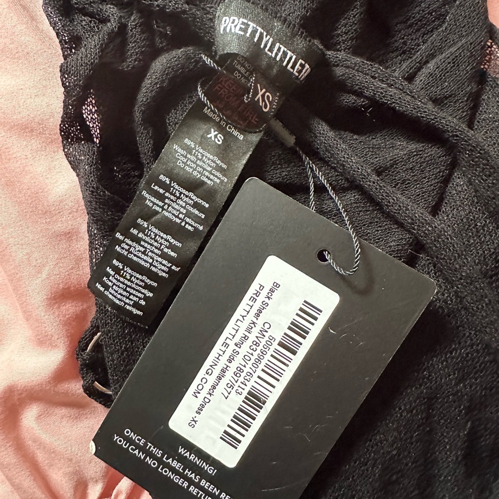 Black pretty little thing extra small dresses